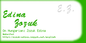 edina zozuk business card